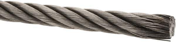 Value Collection - 3/8" Diam, Aircraft Cable - 11,800 Lb Breaking Strength, 6 x 37 IWRC - USA Tool & Supply