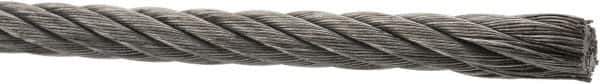 Value Collection - 1/4" Diam, Aircraft Cable - 5,300 Lb Breaking Strength, 6 x 37 IWRC - USA Tool & Supply