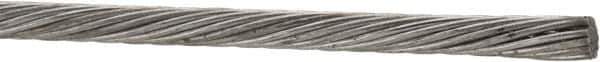 Value Collection - 5/32" Diam, Aircraft Cable - 3,300 Lb Breaking Strength, 1 x 19 Single Strand - USA Tool & Supply