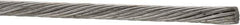 Value Collection - 5/32" Diam, Aircraft Cable - 3,300 Lb Breaking Strength, 1 x 19 Single Strand - USA Tool & Supply