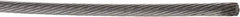 Value Collection - 1/8" Diam, Aircraft Cable - 2,100 Lb Breaking Strength, 1 x 19 Single Strand - USA Tool & Supply