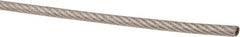 Value Collection - 1/16" x 3/64" Diam, Aircraft Cable - 480 Lb Breaking Strength, 7 x 7 Strand Core, Vinyl Coating - USA Tool & Supply