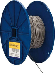 Value Collection - 1/16" x 3/64" Diam, Aircraft Cable - 270 Lb Breaking Strength, 7 x 7 Strand Core, Vinyl Coating - USA Tool & Supply