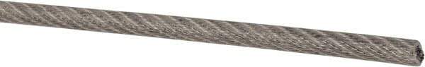 Value Collection - 1/8" x 3/32" Diam, Aircraft Cable - 920 Lb Breaking Strength, 7 x 7 Strand Core, Vinyl Coating - USA Tool & Supply