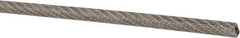 Value Collection - 1/8" x 3/32" Diam, Aircraft Cable - 920 Lb Breaking Strength, 7 x 7 Strand Core, Vinyl Coating - USA Tool & Supply