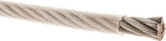 Value Collection - 7/16" x 3/8" Diam, Aircraft Cable - 12,000 Lb Breaking Strength, 7 x 19 Strand Core, Vinyl Coating - USA Tool & Supply