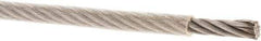 Value Collection - 1/4" x 3/16" Diam, Aircraft Cable - 3,700 Lb Breaking Strength, 7 x 19 Strand Core, Vinyl Coating - USA Tool & Supply