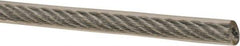 Value Collection - 3/16" x 3/32" Diam, Aircraft Cable - 920 Lb Breaking Strength, 7 x 7 Strand Core, Vinyl Coating - USA Tool & Supply