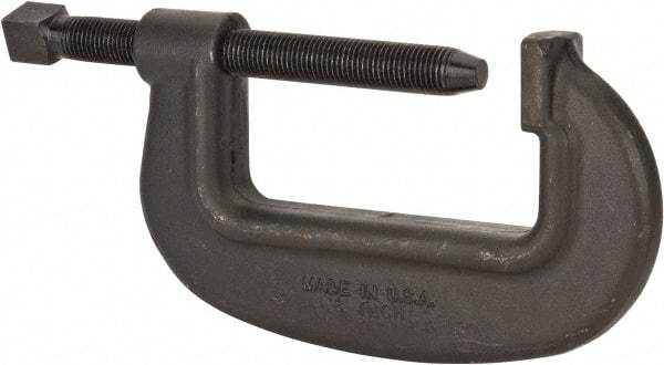 Wilton - Extra Heavy-Duty 8-1/2" Max Opening, 3-5/8" Throat Depth, Forged Steel Standard C-Clamp - 31,250 Lb Capacity, 0" Min Opening, Standard Throat Depth, Cold Drawn Steel Screw - USA Tool & Supply