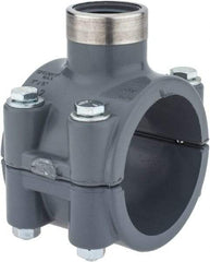 Value Collection - 2 x 3/4" CPVC Plastic Pipe Clamp On Saddle with Viton O-Ring - Schedule 80, Pipe O.D. x SR Fipt End Connections - USA Tool & Supply