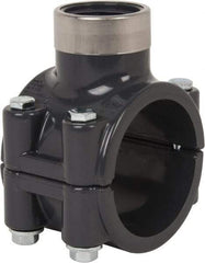 Value Collection - 2 x 1" PVC Plastic Pipe Clamp On Saddle with Viton O-Ring - Schedule 80, Pipe O.D. x SR Fipt End Connections - USA Tool & Supply