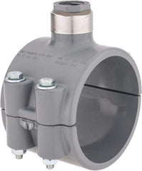 Value Collection - 3 x 1/2" CPVC Plastic Pipe Clamp On Saddle with Viton O-Ring - Schedule 80, Pipe O.D. x SR Fipt End Connections - USA Tool & Supply