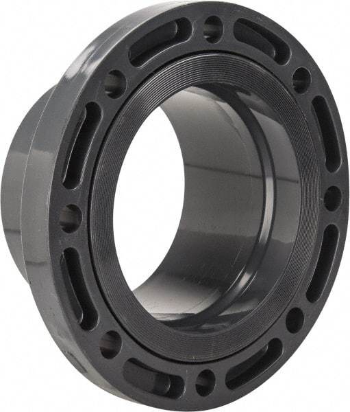 Value Collection - 8" Pipe, 13-1/2" OD, PVC Spigot Pipe Flange - Schedule 80, Gray - USA Tool & Supply