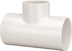 Value Collection - 2-1/2 x 2-1/2 x 2" PVC Plastic Pipe Reducing Tee - Schedule 40, All Slip End Connections - USA Tool & Supply