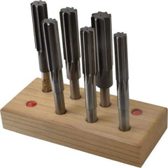 Made in USA - 5/8" to 1", Chucking Reamer Set - Straight Flute, Right Hand Cut, 6 Pieces - USA Tool & Supply