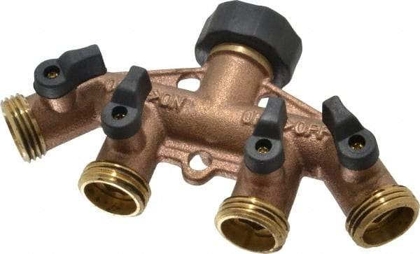 Midwest Control - 3/4 NH Garden Hose Coupler - Brass, Female Swivel Nut to Male Hose Connector - USA Tool & Supply