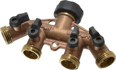 Midwest Control - 3/4 NH Garden Hose Coupler - Brass, Female Swivel Nut to Male Hose Connector - USA Tool & Supply