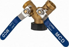 Midwest Control - 3/4 NH Garden Hose Coupler - Brass, Female Swivel Nut to Male Hose Connector - USA Tool & Supply