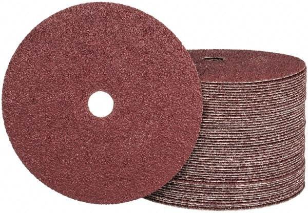 Camel Grinding Wheels - 7" Diam 7/8" Hole 24 Grit Fiber Disc - Very Coarse Grade, Aluminum Oxide, 8,600 Max RPM - USA Tool & Supply