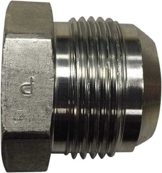 Parker - 3/4" Tube OD, 37° Stainless Steel Flared Tube Plug - Unthreaded Flare Ends - USA Tool & Supply