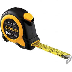 Komelon - 16' x 1" Yellow Blade Tape Measure - USA Tool & Supply