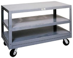 Made in USA - 2,000 Lb Capacity, 24" Wide x 36" Long x 32" High Transport Cart - 1 Shelf, Steel - USA Tool & Supply