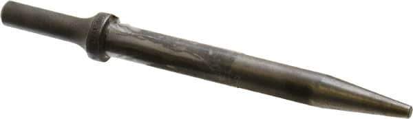 Made in USA - 6-1/2" OAL, 5/8" Shank Diam, Tapered Punch Chisel - Round Drive, Round Shank, Alloy Steel - USA Tool & Supply