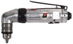 Universal Tool - 3/8" Reversible Keyed Chuck - Right Angle Handle, 1,800 RPM, 4.6 CFM, 0.5 hp, 90 psi - USA Tool & Supply