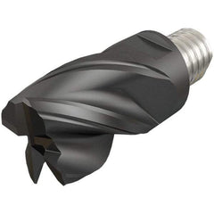 Iscar - MM EC Grade IC908 Carbide End Milling Tip Insert - TiAlN Finish, 4 Flutes, 5/8" Cutting Diam, 1/2" Depth of Cut, 0.81" Extension, 38° Helix - USA Tool & Supply