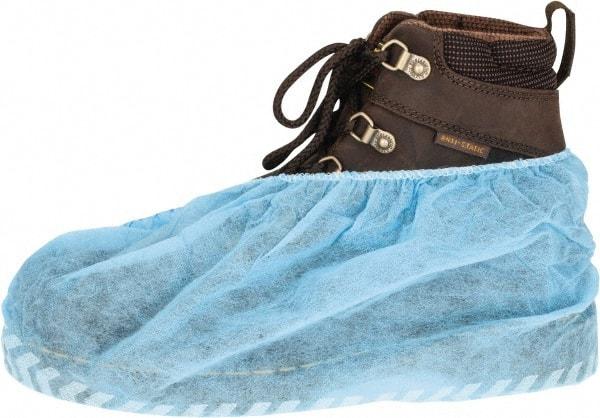 PRO-SAFE - Size L, Polypropylene, Non-Skid Shoe Cover - Blue, Chemical Resistant - USA Tool & Supply