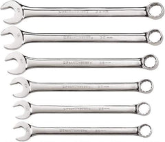 GearWrench - 6 Piece, 25mm to 32mm, 12 Point Combination Wrench Set - Metric Measurement Standard, Chrome Finish - USA Tool & Supply