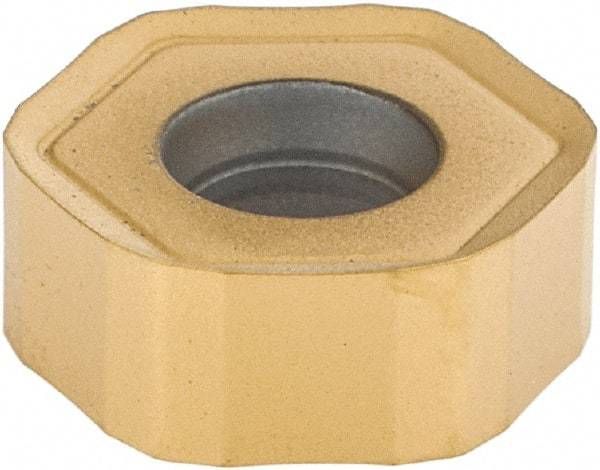 Kennametal - HNPJ43 Grade KC725M Carbide Milling Insert - TiN/TiCN/TiN Finish, 0.175" Thick, 12mm Inscribed Circle, 1mm Corner Radius - USA Tool & Supply