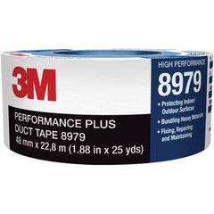 3M - 10 Yd x 1.88" x 12.1 mil Blue Polyethylene Cloth Duct Tape - USA Tool & Supply