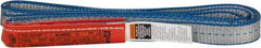 Lift-All - 4' Long x 1" Wide, 3,200 Lb Vertical Capacity, 1 Ply, Polyester Web Sling - 2,500 Lb Choker Capacity - USA Tool & Supply