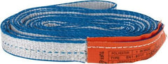 Lift-All - 10' Long x 1" Wide, 3,200 Lb Vertical Capacity, 1 Ply, Nylon Web Sling - 2,500 Lb Choker Capacity - USA Tool & Supply
