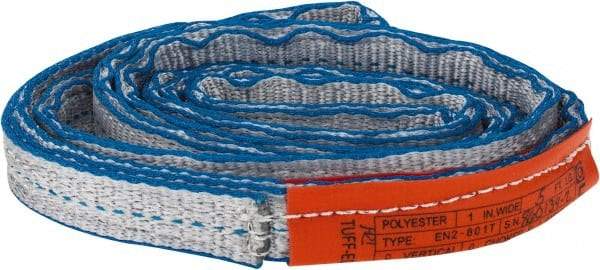 Lift-All - 5' Long x 1" Wide, 6,200 Lb Vertical Capacity, 2 Ply, Polyester Web Sling - 4,900 Lb Choker Capacity - USA Tool & Supply