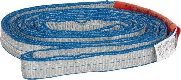 Lift-All - 6' Long x 1" Wide, 6,200 Lb Vertical Capacity, 2 Ply, Polyester Web Sling - 4,900 Lb Choker Capacity - USA Tool & Supply