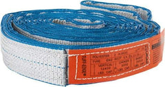 Lift-All - 10' Long x 2" Wide, 12,400 Lb Vertical Capacity, 2 Ply, Nylon Web Sling - 9,900 Lb Choker Capacity - USA Tool & Supply