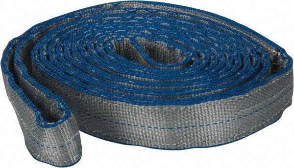 Lift-All - 12' Long x 2" Wide, 12,400 Lb Vertical Capacity, 2 Ply, Nylon Web Sling - 9,900 Lb Choker Capacity - USA Tool & Supply