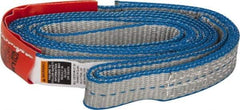 Lift-All - 7' Long x 1" Wide, 1,600 Lb Vertical Capacity, 1 Ply, Polyester Web Sling - 1,250 Lb Choker Capacity - USA Tool & Supply