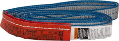 Lift-All - 8' Long x 1" Wide, 1,600 Lb Vertical Capacity, 1 Ply, Polyester Web Sling - 1,250 Lb Choker Capacity - USA Tool & Supply