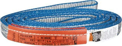 Lift-All - 8' Long x 1" Wide, 3,200 Lb Vertical Capacity, 2 Ply, Polyester Web Sling - 2,500 Lb Choker Capacity - USA Tool & Supply