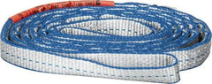 Lift-All - 10' Long x 1" Wide, 3,200 Lb Vertical Capacity, 2 Ply, Polyester Web Sling - 2,500 Lb Choker Capacity - USA Tool & Supply