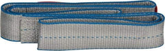 Lift-All - 4' Long x 2" Wide, 3,200 Lb Vertical Capacity, 1 Ply, Polyester Web Sling - 2,500 Lb Choker Capacity - USA Tool & Supply