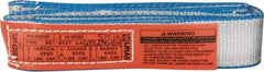 Lift-All - 5' Long x 2" Wide, 3,200 Lb Vertical Capacity, 1 Ply, Polyester Web Sling - 2,500 Lb Choker Capacity - USA Tool & Supply