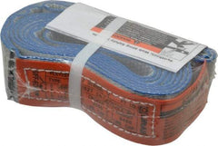 Lift-All - 9' Long x 2" Wide, 3,200 Lb Vertical Capacity, 1 Ply, Polyester Web Sling - 2,500 Lb Choker Capacity - USA Tool & Supply