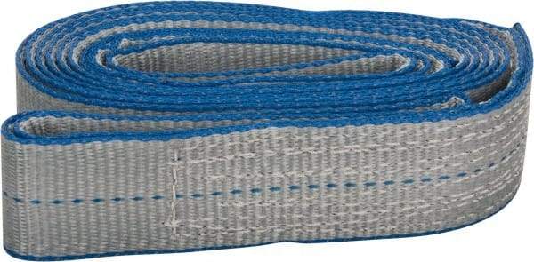 Lift-All - 10' Long x 2" Wide, 3,200 Lb Vertical Capacity, 1 Ply, Polyester Web Sling - 2,500 Lb Choker Capacity - USA Tool & Supply