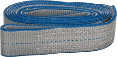 Lift-All - 10' Long x 2" Wide, 3,200 Lb Vertical Capacity, 1 Ply, Polyester Web Sling - 2,500 Lb Choker Capacity - USA Tool & Supply