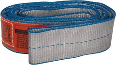 Lift-All - 4' Long x 2" Wide, 6,400 Lb Vertical Capacity, 2 Ply, Polyester Web Sling - 5,000 Lb Choker Capacity - USA Tool & Supply