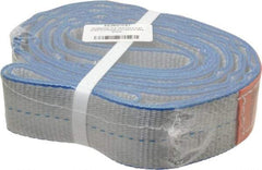 Lift-All - 7' Long x 2" Wide, 6,400 Lb Vertical Capacity, 2 Ply, Polyester Web Sling - 5,000 Lb Choker Capacity - USA Tool & Supply
